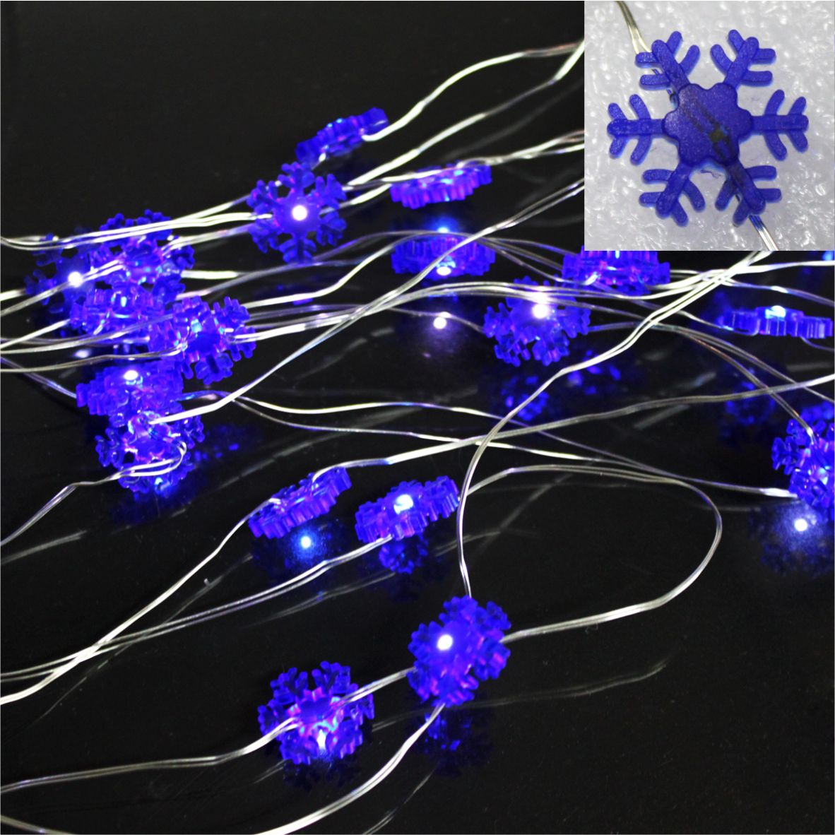 LED string light snowflake ornament